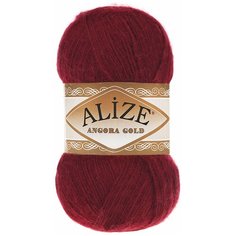 Пряжа для вязания Ализе Angora Gold (20% шерсть, 80% акрил) 5х100г/550м цв.057 бордовый Alize