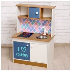 Набор игровой мебели "Детская кухня Sitstep" бел/беж корпус, фасады бел/гол, фартук ромб 5274750 Zabiaka