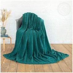 Плед флисовый "Роскошь" Малахит 150x200 Артпостель