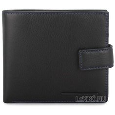Мужское портмоне из натуральной кожи «Батторе» HB-202 Black Happy Bear