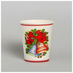 Стакан бумажный «Праздничные колокольчики», 250 мл, набор 6 шт. Сима ленд