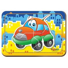 WoodlandToys Деревянный пазл "Машина" 4 детали