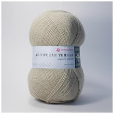 Пряжа Пехорка Ангорская тёплая, 40 % шерсть, 60 % акрил, 100 г, 480 м, 5 шт., 043 суровый лён
