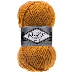 Пряжа для вязания Ализе Superlana maxi (25% шерсть, 75% акрил) 5х100г/100м цв.002 шафран Alize