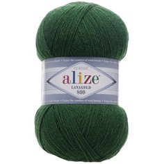 Пряжа для вязания Ализе LanaGold 800 (49% шерсть, 51% акрил) 5х100г/800м цв.118 зеленая трава Alize
