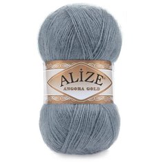 Пряжа для вязания Ализе Angora Gold (20% шерсть, 80% акрил) 5х100г/550м цв.087 средне-серый Alize