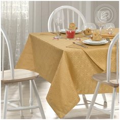 Комплекты столового белья Шарлотта (золотой) Салфетка 35*35 скатерть 220*150 Артпостель