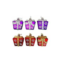 Набор ёлочных игрушек яркие подарки, 7 см (упаковка 3 шт.), разные модели, Новогодняя сказка