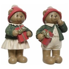 Фигурка трогательный медвежонок стоящий, полистоун, 4x7x14 см, разные модели, Kaemingk