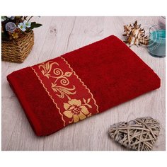 Прованс полотенце махровое (бордовый) 50*90 Артпостель