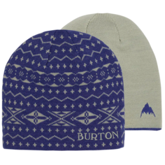 Шапка BURTON Belle Reversible Beanie (крестики) размер One Size, royal blue/blue flower