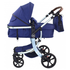 Коляска-трансформер Farfello Aimile Silver, ocean blue