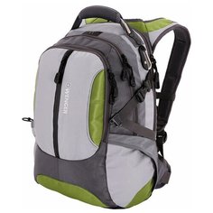 Рюкзак WENGER, 15", зелёный/серый, полиэстер 1200D, 36х17х50 см, 30 л