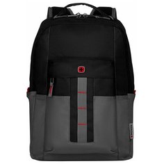 Рюкзак WENGER 16", черный/серый, полиэстер, 34 x 25 x 45 см, 20 л