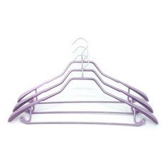 Вешалка-плечики, широкая, металл, набор 3 шт., "Termico", 43*23 см, фиолетовая