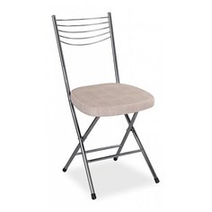 Стул Домотека Омега-1 складной, металл/текстиль, цвет: бежевый