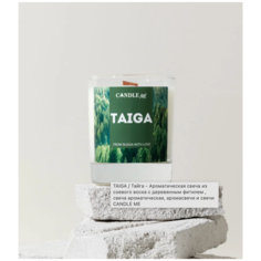 TAIGA / Тайга - Ароматическая свеча из соевого воска с деревянным фитилем , свеча ароматическая, аромасвечи и свечи CANDLE ME