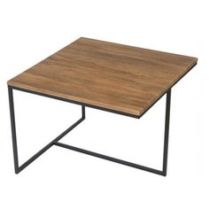 Столик журнальный Мебелик Симпл, ДхШ: 60 х 60 см, черный/дуб американский