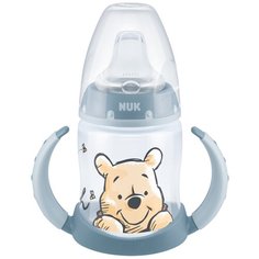 Поильник-непроливайка NUK First Choice Learner Bottle с насадкой из силикона Disney Winnie The Pooh, 150 мл голубой