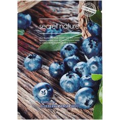 Secret Nature Укрепляющая тканевая маска для лица с экстрактом черники, 25 г