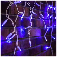 Гирлянда NEON-NIGHT Бахрома (Айсикл), 255-163, 480х60 см, 480 см, 176 ламп, синий/белый провод