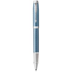Ручка роллер Parker IM Premium T318 2143648 Blue Grey CT F черные чернила подар. кор.