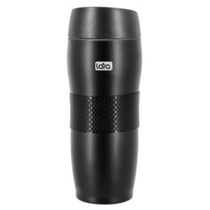 Термокружка LARA LR04-23 450мл, двойные стенки, вакуум, сталь/силикон, двухцветный корпус