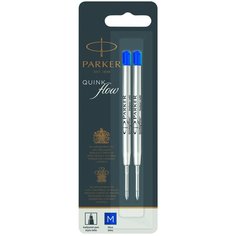 Стержень шариковый Parker QuinkFlow Z08 1950373 M 1мм синие чернила блистер 2шт