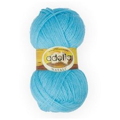 Пряжа Adelia "NATALI" 100% акрил №13 св. бирюза - 10 мотков по 50 г