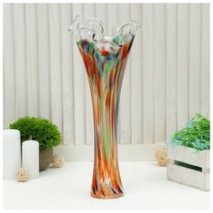 Ваза "Волна" 40 см, разноцветная Сима ленд