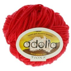 Пряжа Adelia "FIONA" 50% шерсть, 50% акрил №100 св.красный - 10 мотков по 50 г
