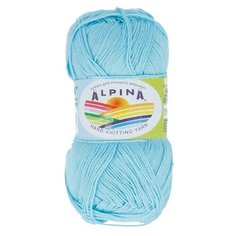 Пряжа Alpina "XENIA" 100% мерсеризованный хлопок №122 св. голубой - 10 мотков по 50 г