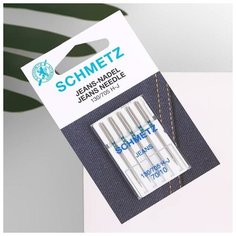 Schmetz Иглы для бытовых швейных машин, для джинсовых тканей, №70, 5 шт