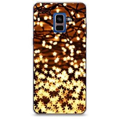 Силиконовый чехол "Новогодняя гирлянда" на Samsung Galaxy A8 2018 / Самсунг Галакси А8 2018 Case Place