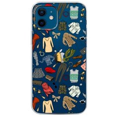 Силиконовый чехол "Модный гардероб" на Apple iPhone 12/12 Pro / Айфон 12/12 Про Case Place