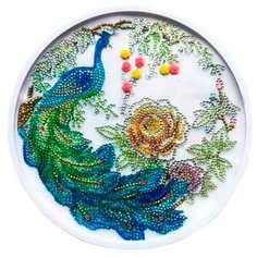 Алмазная мозаика "Красивый павлин" Рыжий кот YKH30