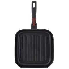 Сковорода-гриль с антипригарным покрытием и съёмной ручкой, 26х26 см, NADOBA, серия VILMA