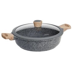 Сотейник с антипригарным покрытием, с крышкой, 28 см, NADOBA, серия MINERALICA