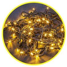 Гирлянда Navigator NGF-S01-100, 1150 см, 100 ламп, белый/зеленый провод