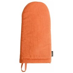 Варежка-прихватка из хлопка оранжевого цвета Russian North, 31х15 см Tkano