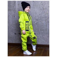 Комбинезон из футера NIKASTYLE 8т7521.2 салатовый 116-60