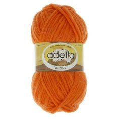 Пряжа Adelia "BENNY" 100% шерсть №757 оранжевый - 5 мотков по 100 г
