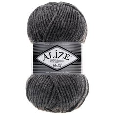 Пряжа ALIZE Superlana maxi 100гр. 100м. (75% акрил, 25%шерсть) ТУ (182 средне-серый) 5 шт
