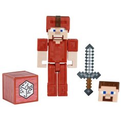 Фигурка Mattel Minecraft Стив в красной кожаной броне GLC66