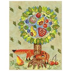 NOVA SLOBODA Набор для вышивания бисером и нитками Сказочное дерево 23 x 30 см (ННД3038)