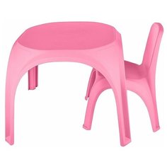 Комплект "стол 1 штука + стул 1 штука" KETT- UP осьминожка детский, KU265, пластиковый, розовый
