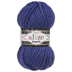 Пряжа Alize Superlana Megafil, 25 % шерсть, 75 % акрил, 100 г, 55 м, 5 шт., 215 черника