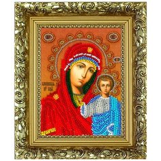 Набор для вышивания бисером, с рамкой "Казанская икона Божьей Матери", 9,5х12,5 см, арт. R-10