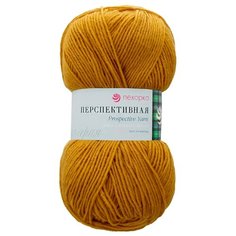 Пряжа Пехорка Перспективная, 50 % мериносовая шерсть, 50 % акрил, 100 г, 270 м, 5 шт., 447 горчица