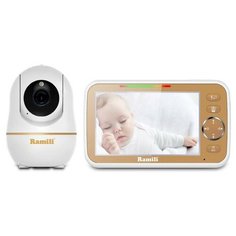 Видеоняня Ramili Baby RV600, бело-золотой